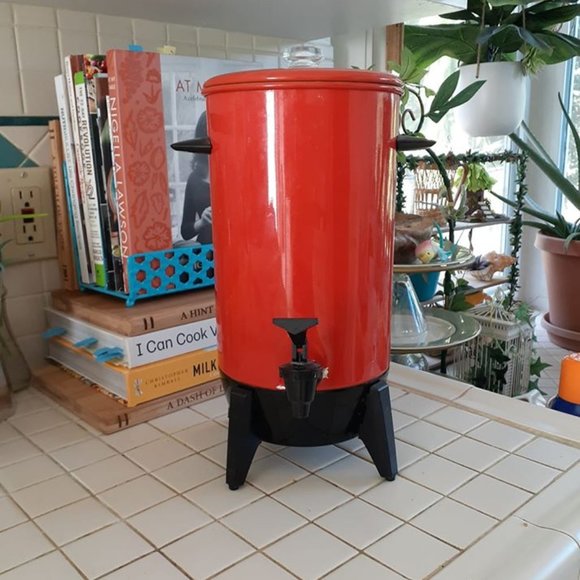 Vintage Other - *Red Electric Counter Top 22 Cup Coffee Maker